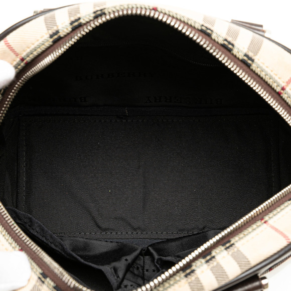 Pre-Loved Burberry House Check Canvas Handbag - Picture 4 of 6